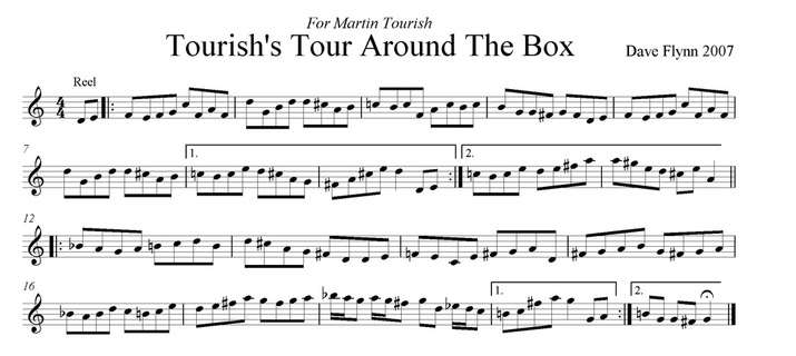 Sheet music for Tourish's Tour Around the Box