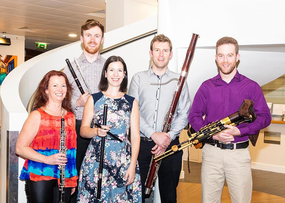 Photo of THE WIND & REED SECTION OF THE IRISH MEMORY ORCHESTRA. Photo: John O'Neill